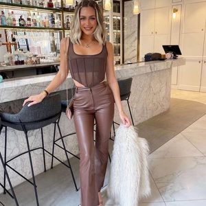 Meshki | Pants u0026 Jumpsuits | Meshki Tyra Straight Leg Faux Leather Pants  Worn Once Super Flattering | Poshmark